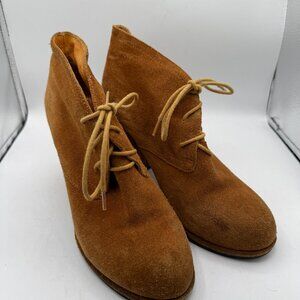 🤎 Buffalo London Brown Suede Lace-Up Ankle Booties | size 8 - Vintage Booties